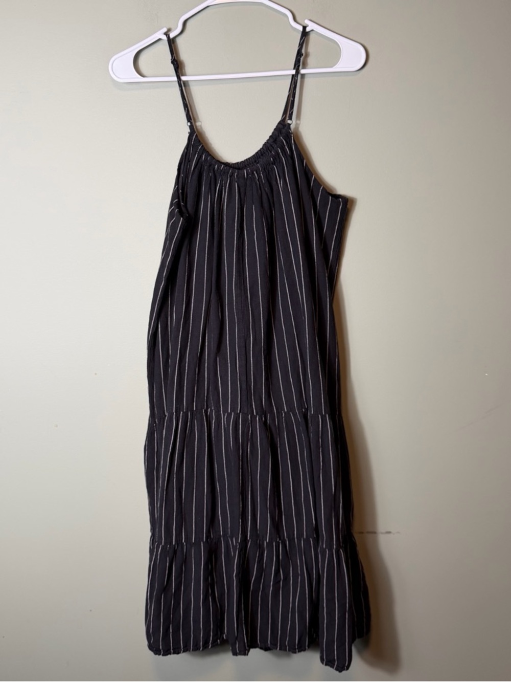 Dip Women’s Mid Length Tank Dress Adjustable Straps Size Medium Black/White - Picture 4 of 5